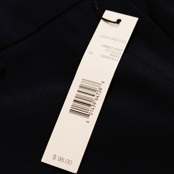 NWT! Tahari ‘Samile’ Cigarette Pants | Evening Blue Tailored Slim Trousers - Picture 6 of 9